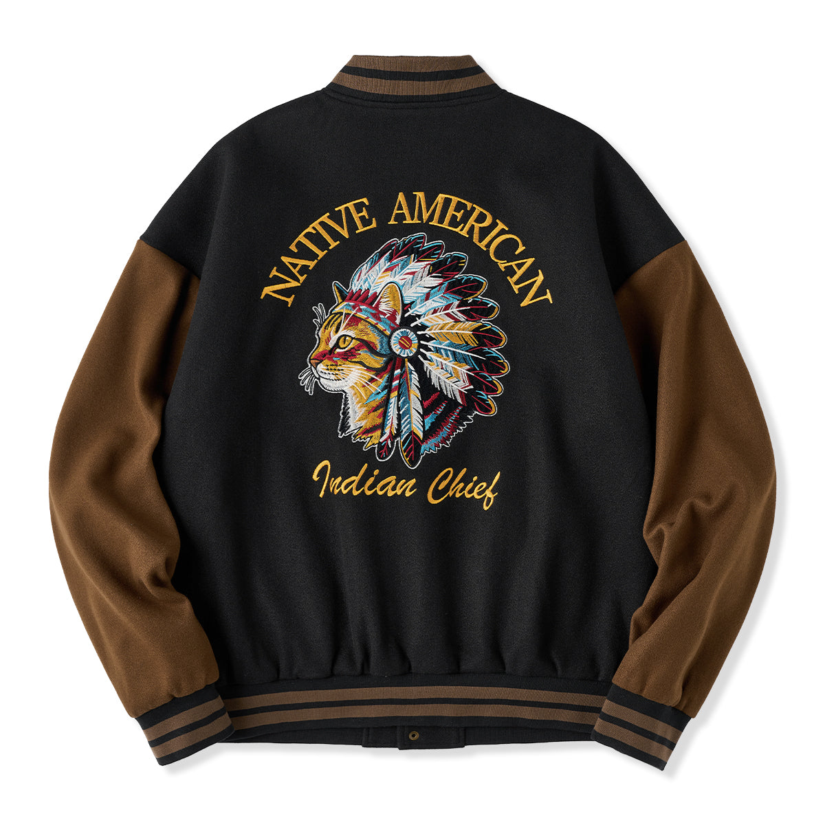 予約】「インディアン酋長猫」＆「K」刺繍ワッペン ツートン