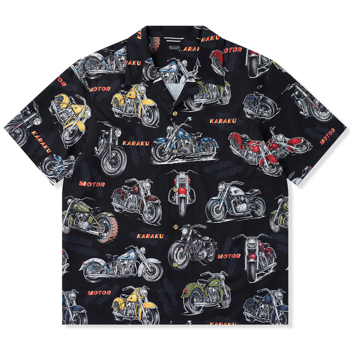 あろは モーターサイクルカルチャー総柄アロハシャツ – Karakubuy