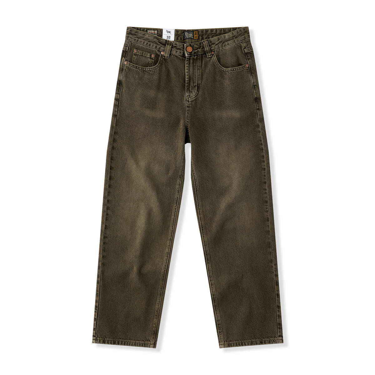 専用出品　　雰囲気抜群 tough jeans ボストン カーキブラウン ストーンウォッシュド加工 ブラウンストレートデニムパンツ – Karakubuy