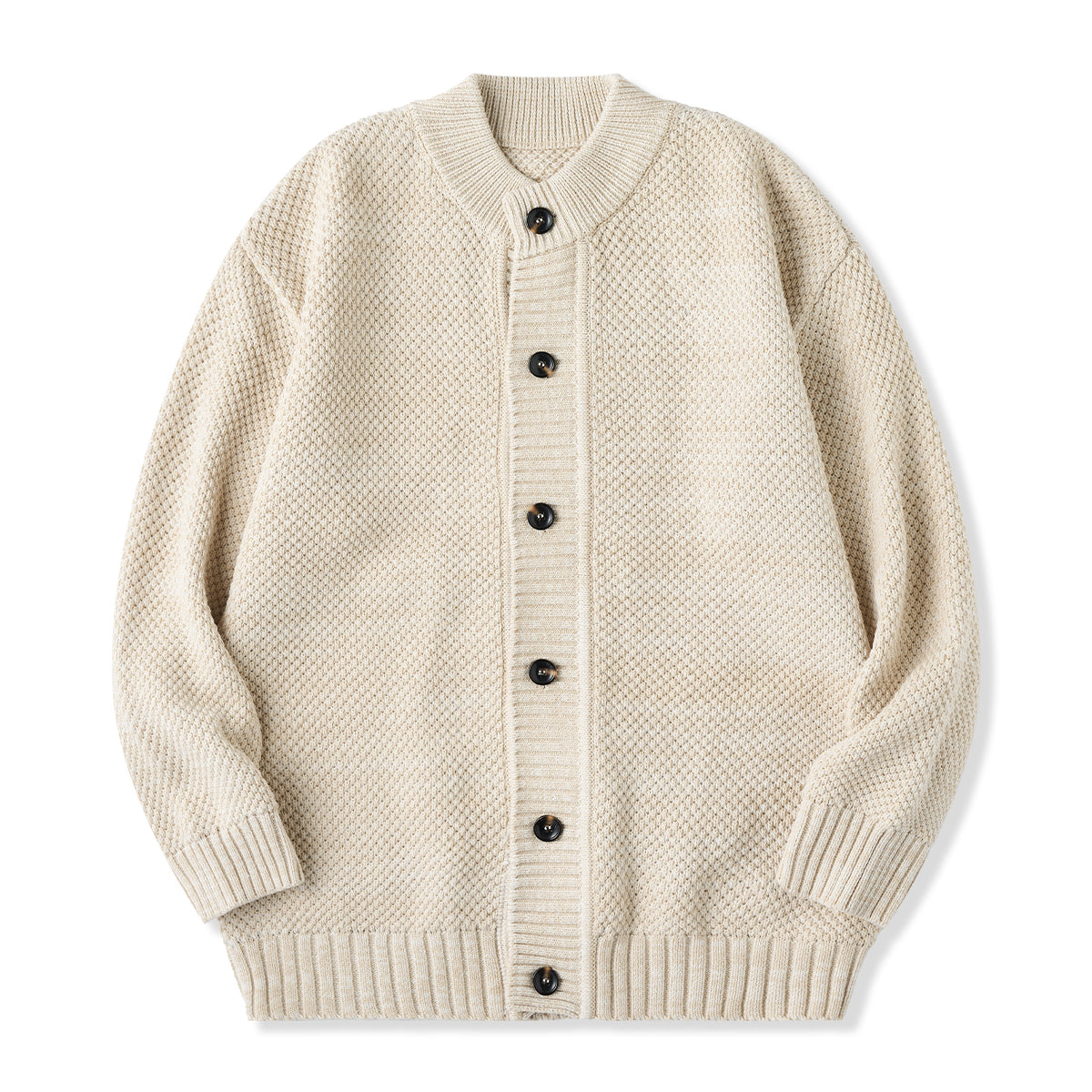 無地4色 パイナップルパイルニットカーディガン – Karakubuy