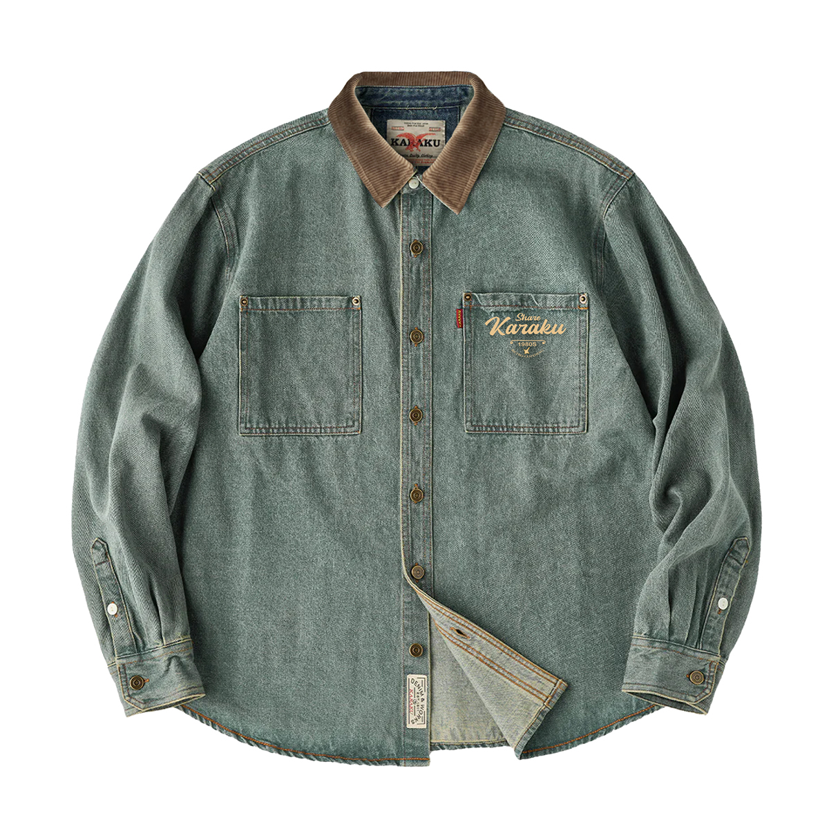 明治 大正 昭和初期 戦前 戦中 戦後 国民服 襟付木綿シャツ 作業着 貝 明治 大正 昭和初期 戦前 戦中 戦後 国民服 襟付木綿シャツ 作業着 貝