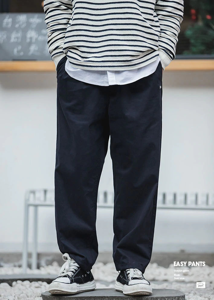 レトロゆったりカジュアルイージーパンツ