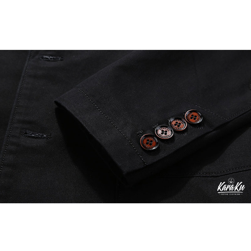 裏チェック柄 コットンブレザージャケット