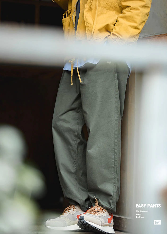 レトロゆったりカジュアルイージーパンツ