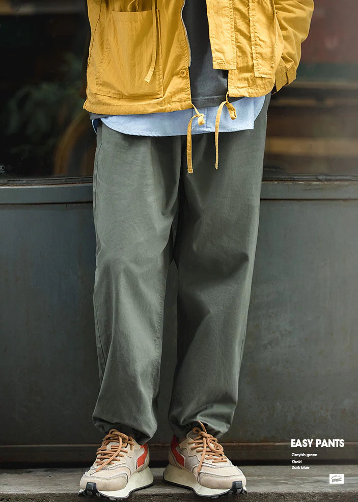 レトロゆったりカジュアルイージーパンツ