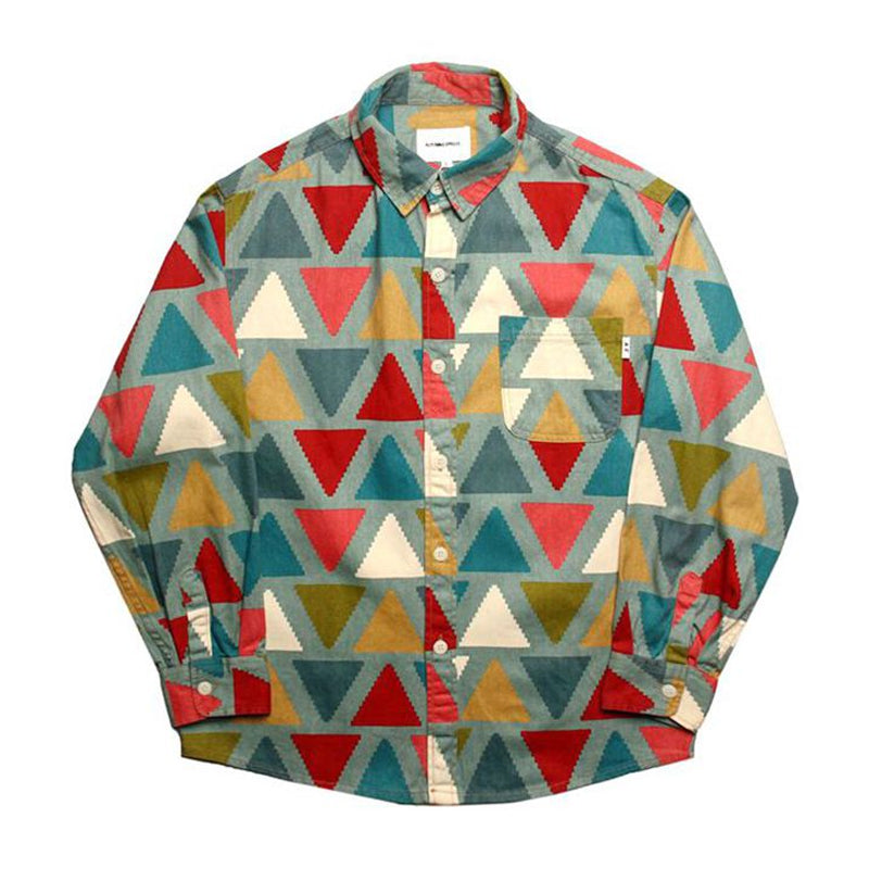 カラフルトライアングル総柄シャツ