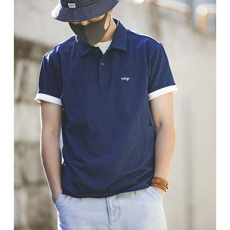インディゴ ポロシャツ