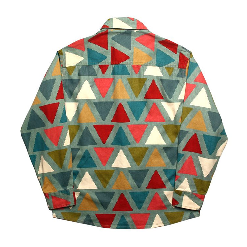 カラフルトライアングル総柄シャツ