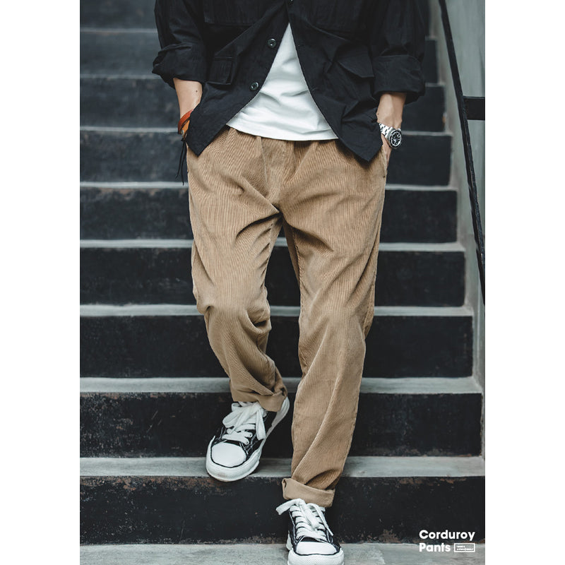 コーデュロイワイドパンツ