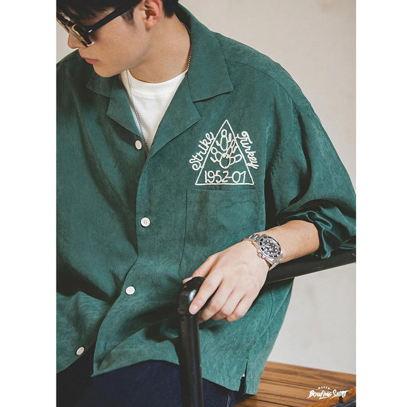 ボウリング キューバン カラー シャツ