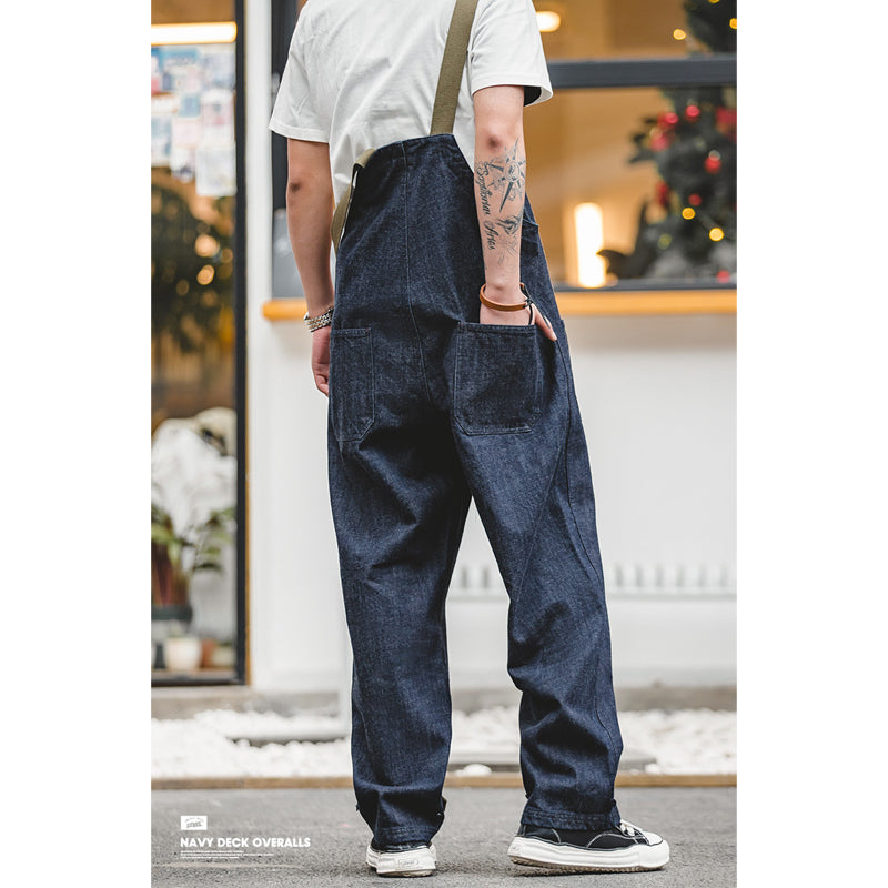 アメリカンレトロ海軍デッキオーバーオール デニム
