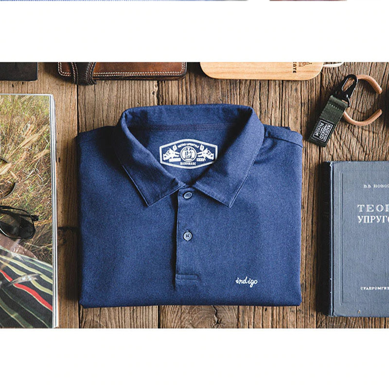 インディゴ ポロシャツ