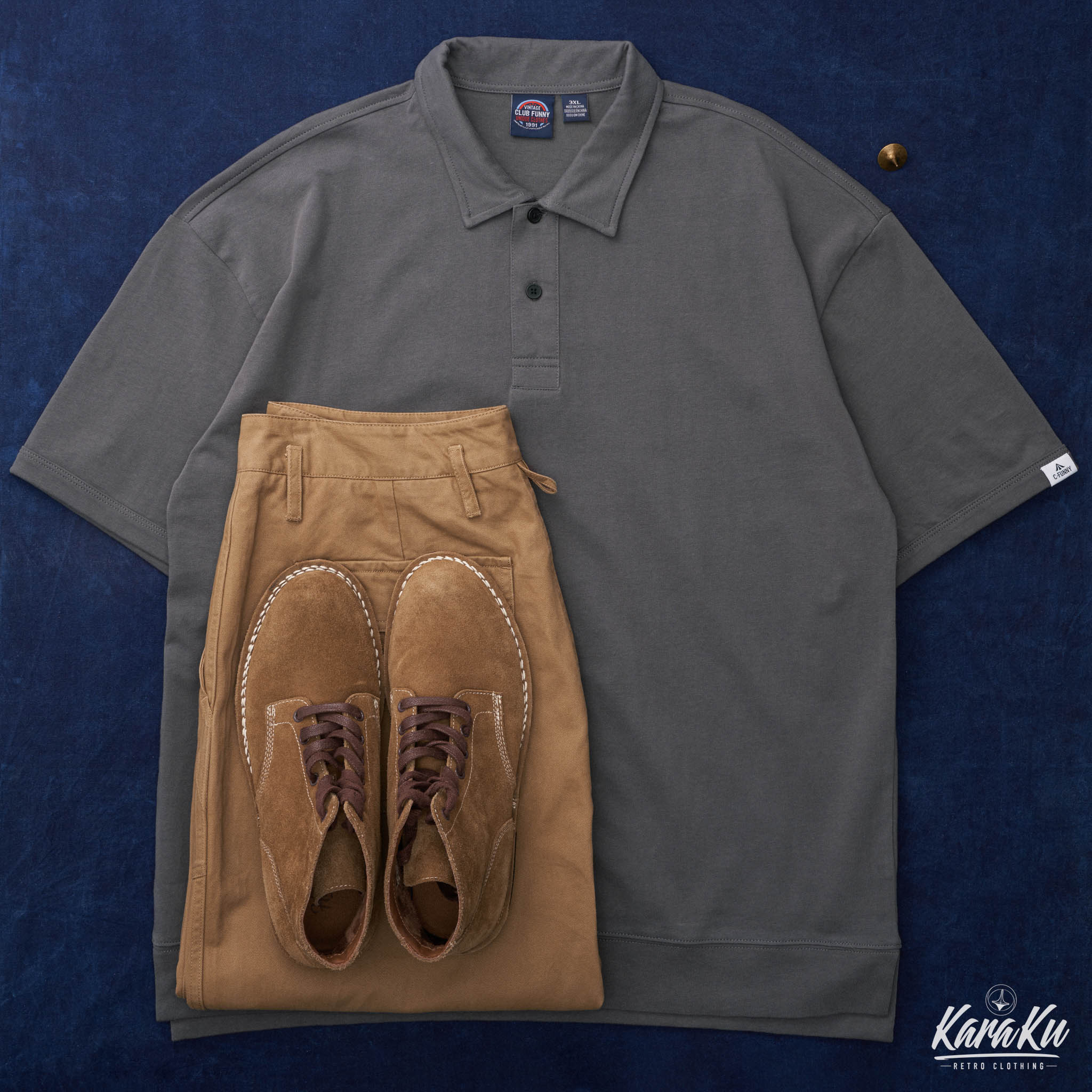 Casual&Business Mix 無地コットンポロシャツ