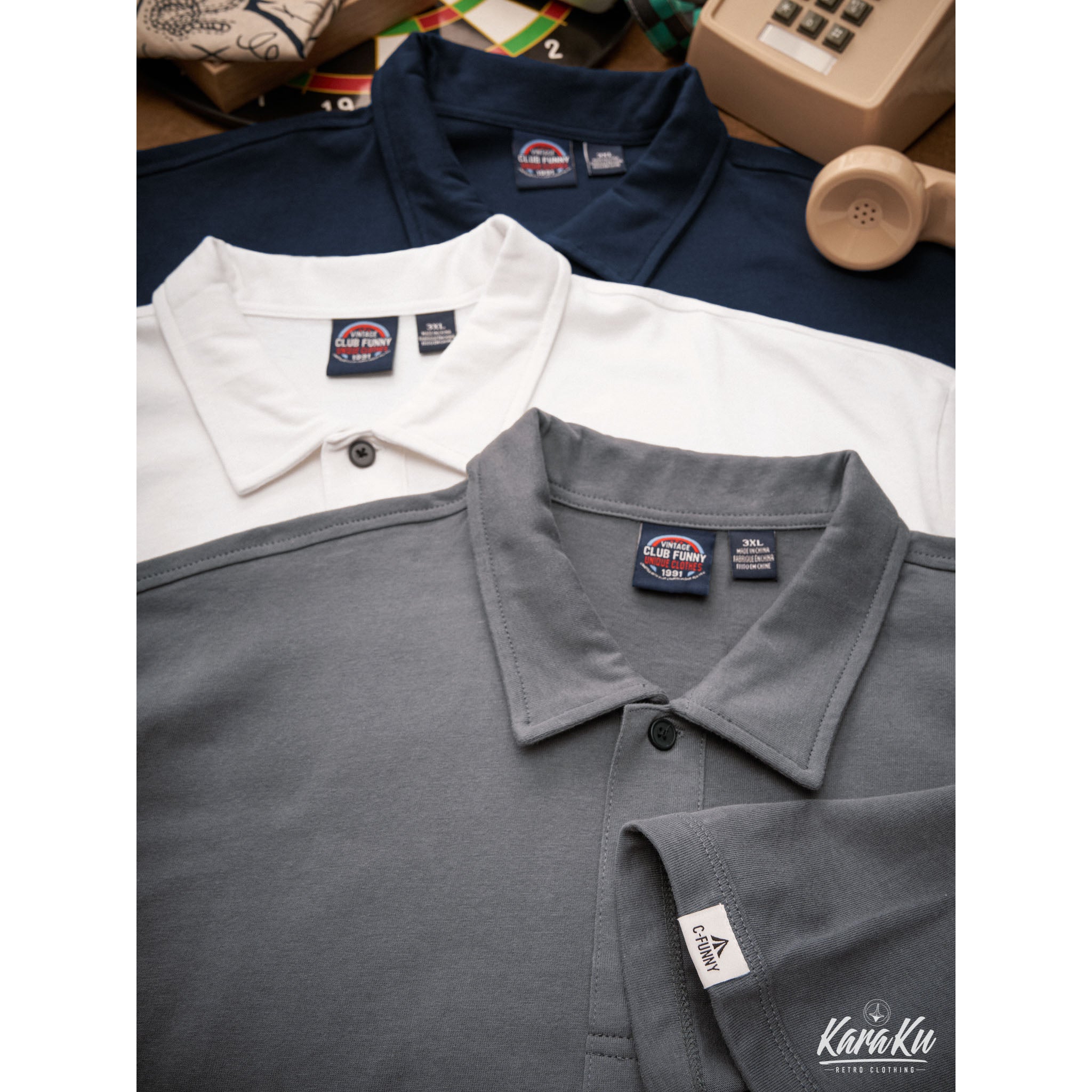 Casual&Business Mix 無地コットンポロシャツ