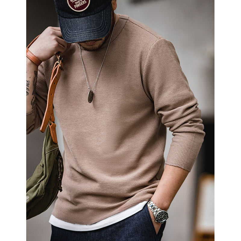 ワッフル 単色ヘビーウェイトロンT