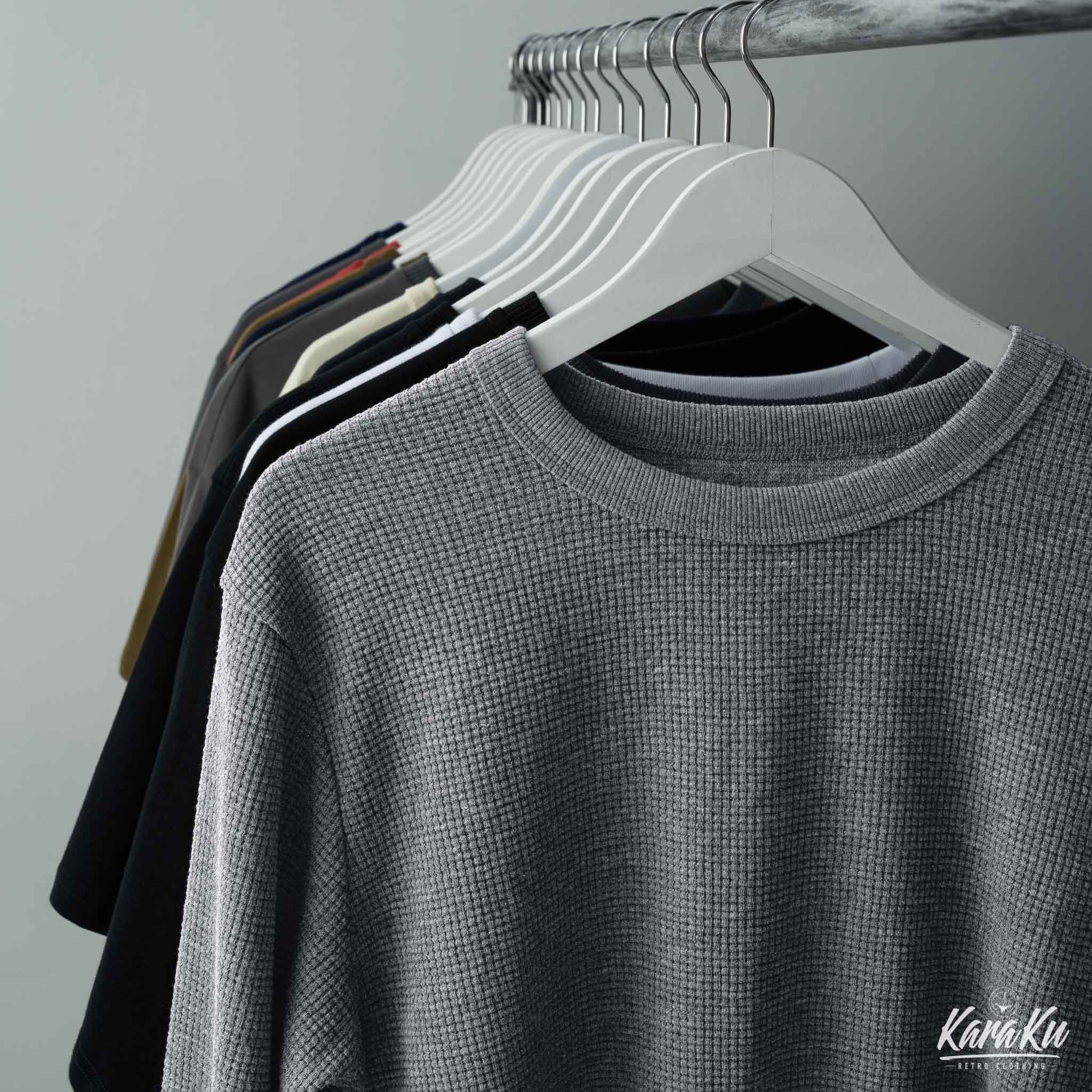 ワッフル 単色ヘビーウェイトロンT