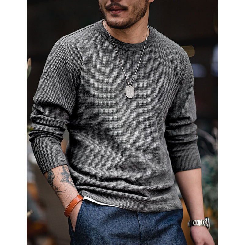 ワッフル 単色ヘビーウェイトロンT