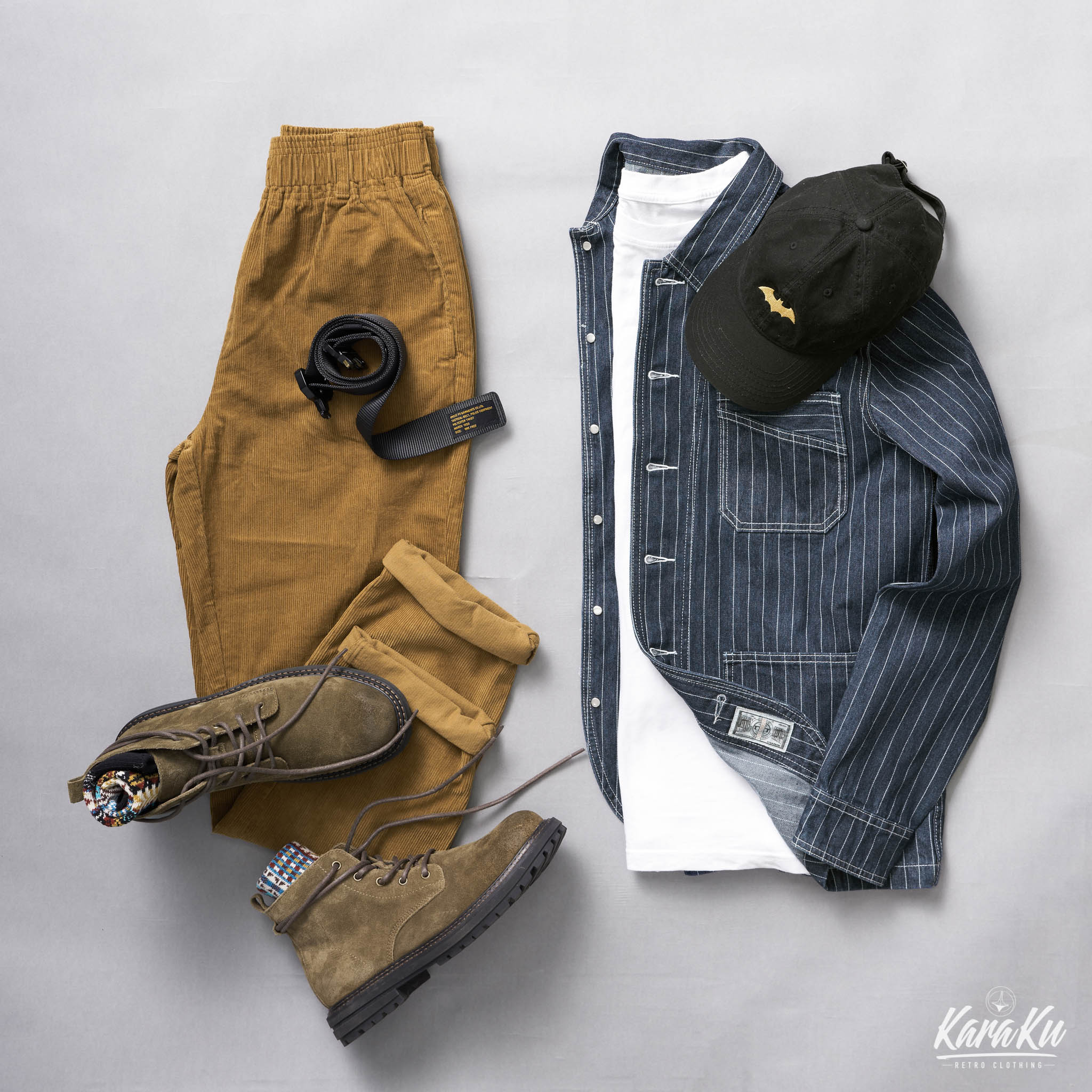 コーデュロイワイドパンツ