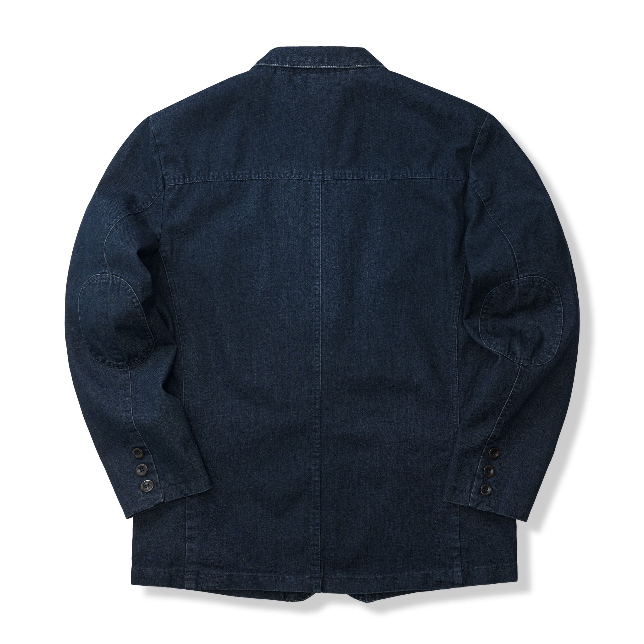 裏マルチストライプ柄 デニムブレザージャケット