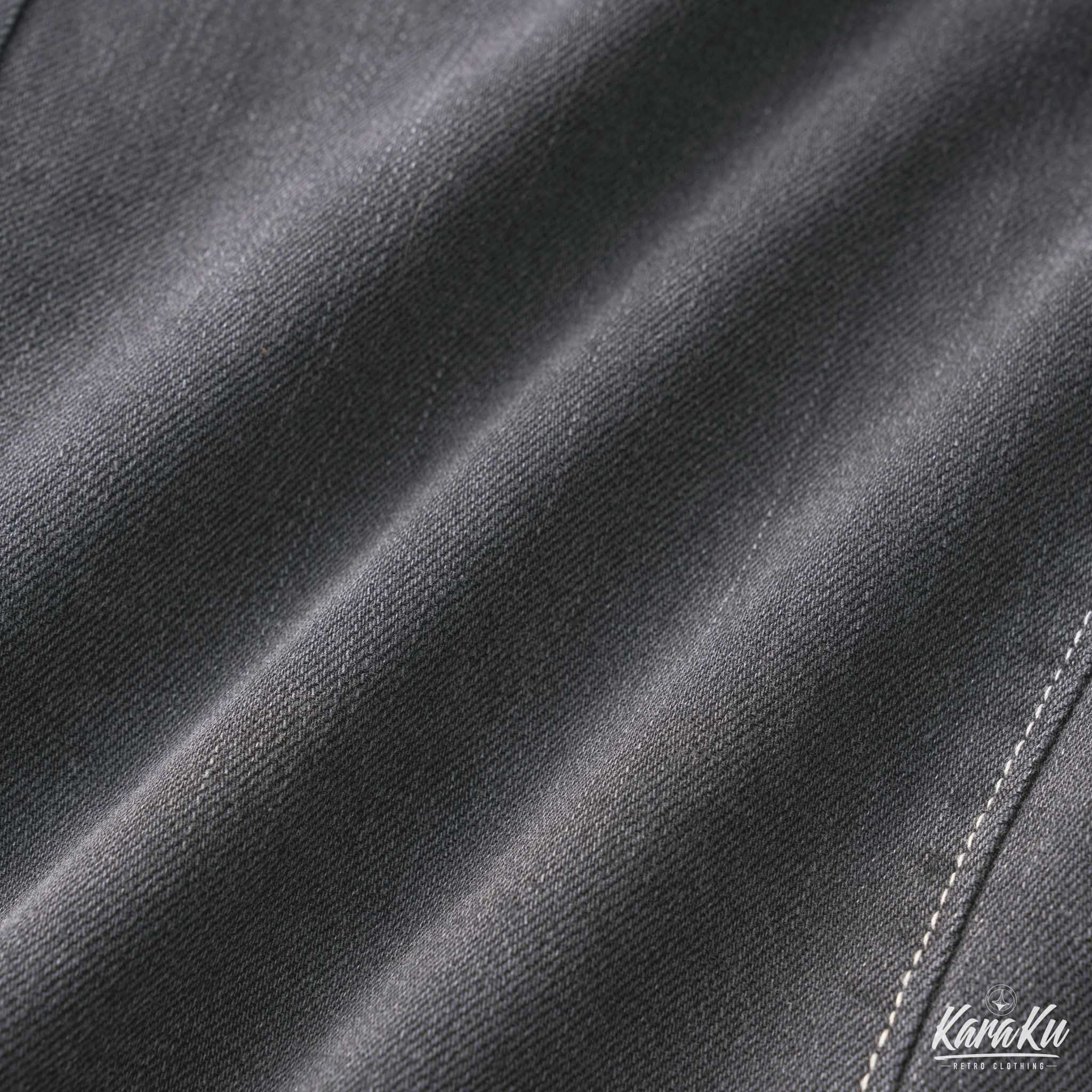 裏花葉柄 デニムブレザージャケット