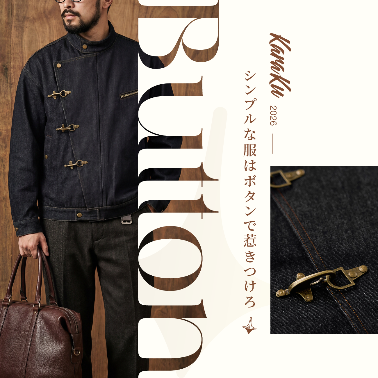 シンプルな服はボタンで惹きつけろ！