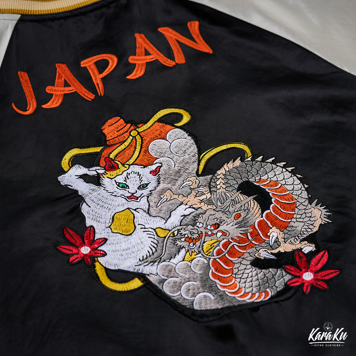 ロゴ＆ワッペン刺繍 中綿レザースタジャン – Karakubuy