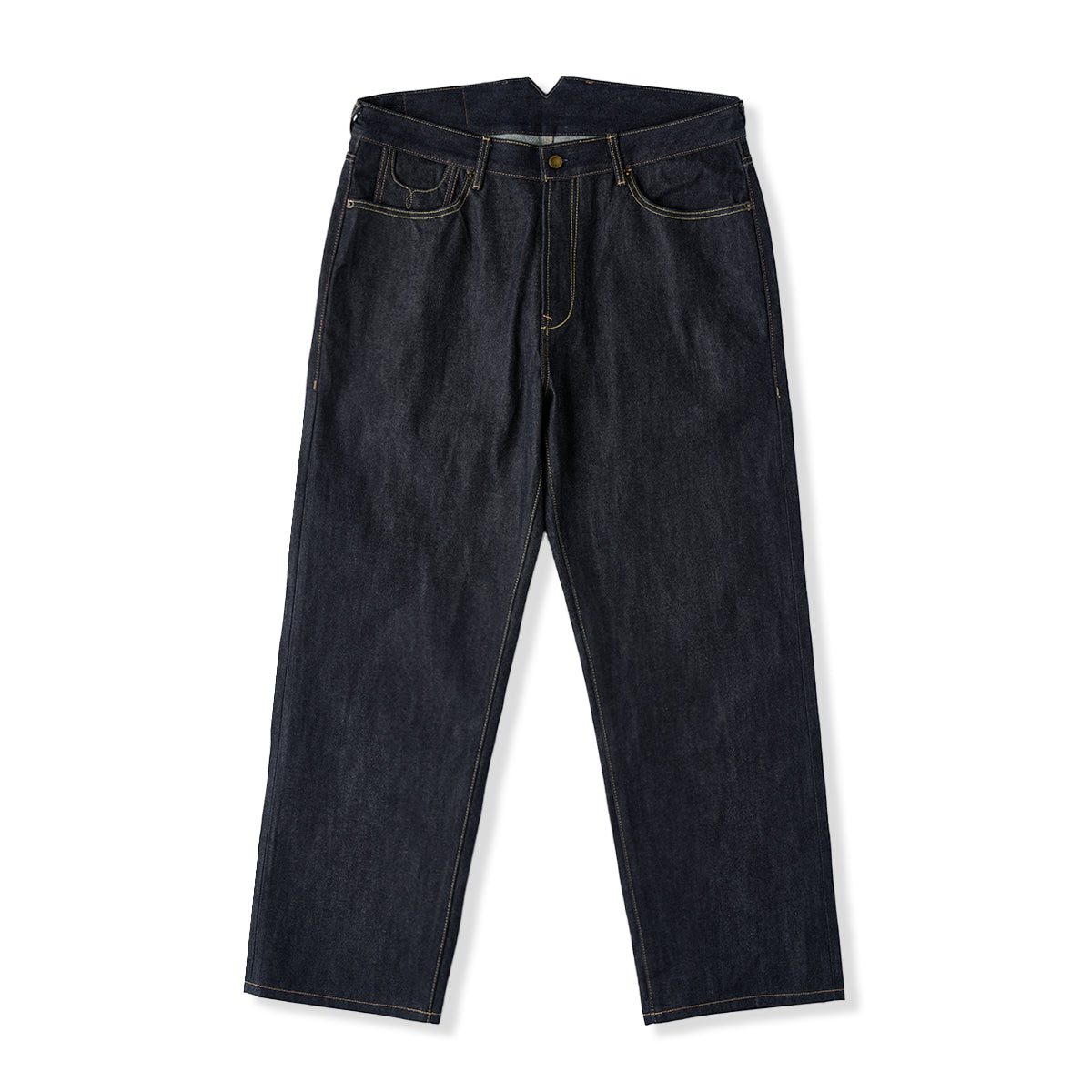 14.75oz 2タイプ選べるシンチバック付きヘビーウェイトデニムパンツ