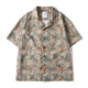 HAWAII ALOHA Tumbuhan tropika di seluruh corak baju aloha seersucker yang dibuat khas