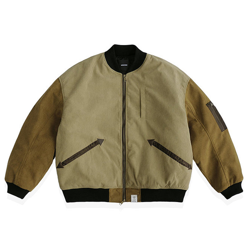 Maillard Style 配色中綿コーデュロイフライトジャケット – Karakubuy
