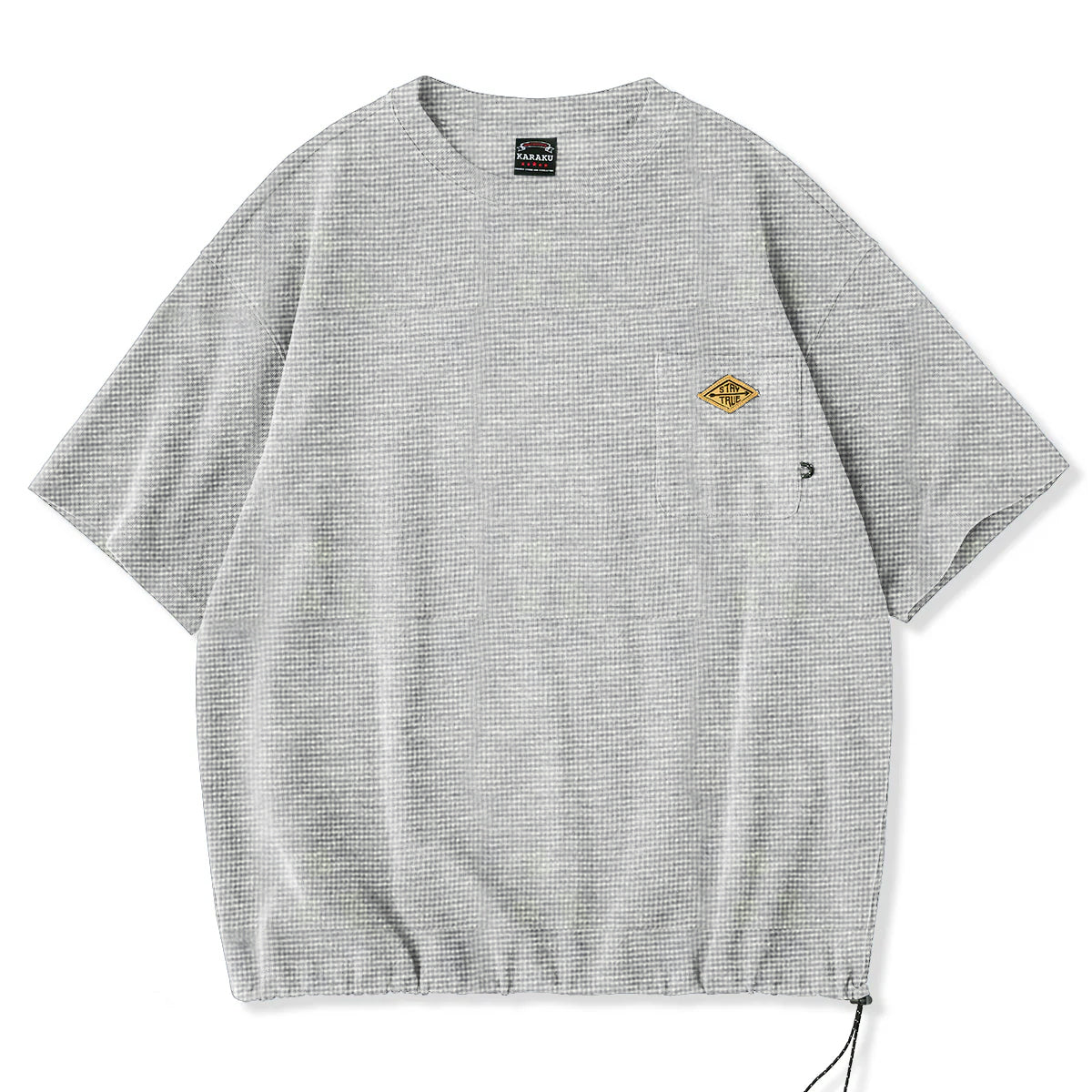 新色追加！「STAY TRUE」刺繍ワッペン 裾ドローコードワッフルTee