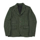Jaket disesuaikan tweed campuran bulu