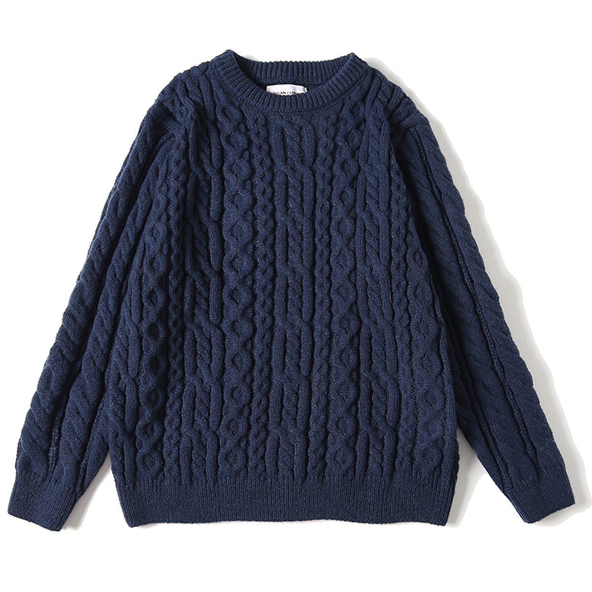 madameh closet ネイビー ケーブル編み ニットセーター 不規則ケーブル編みニットセーター 全6色 – Karakubuy