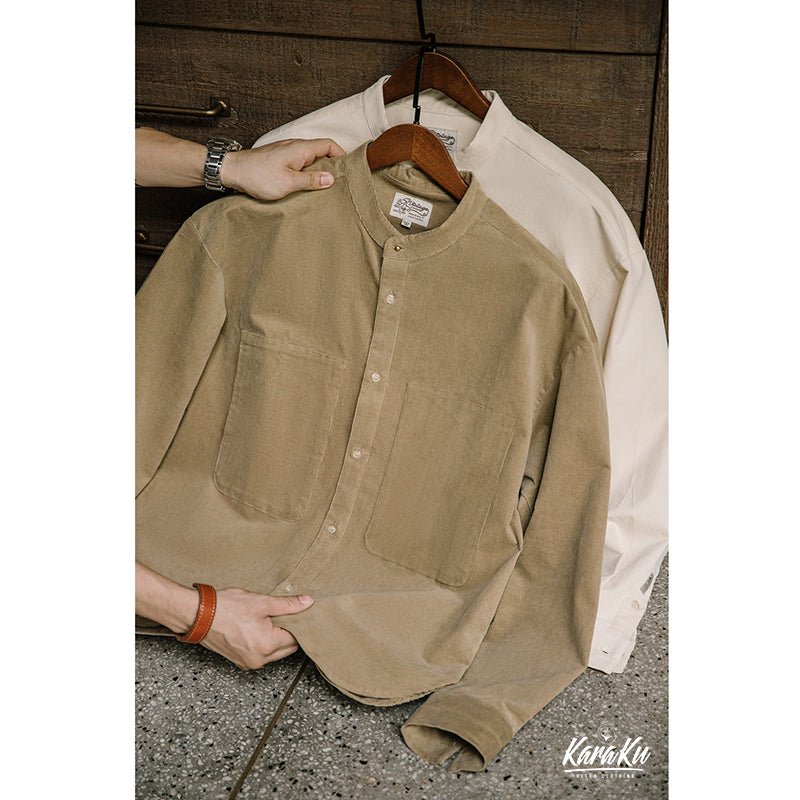 スタンドカラー コーデュロイシャツジャケット – Karakubuy