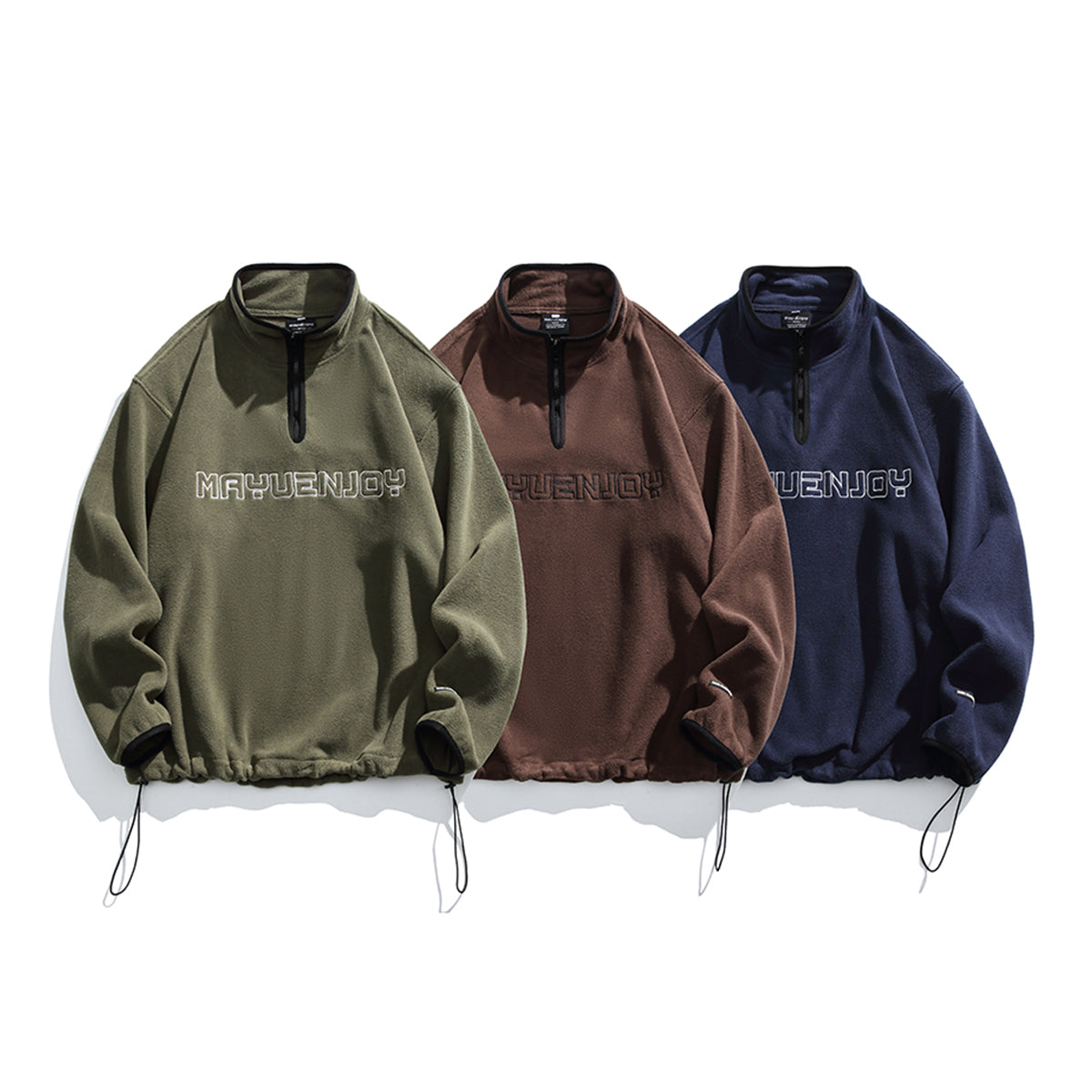【美品】USED 00s ハーフジップ スウェットパーカー ドローコード付 GY 裾ドローコード付き フリースハーフジップスウェット – Karakubuy