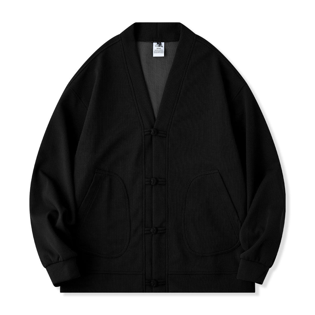 チャイナボタン付きワッフルジャケット 全3色 – Karakubuy