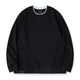 三色展開　フェイクレイヤード仕様スラブコットンヘンリーネックロングTee
