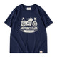 210gヘビーウェイト　バイカー定番抜染プリントコットンTee