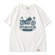 210gヘビーウェイト　バイカー定番抜染プリントコットンTee