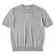 Clean Fit　四色展開　袖・襟・裾リブ入り極細畝ニットTee