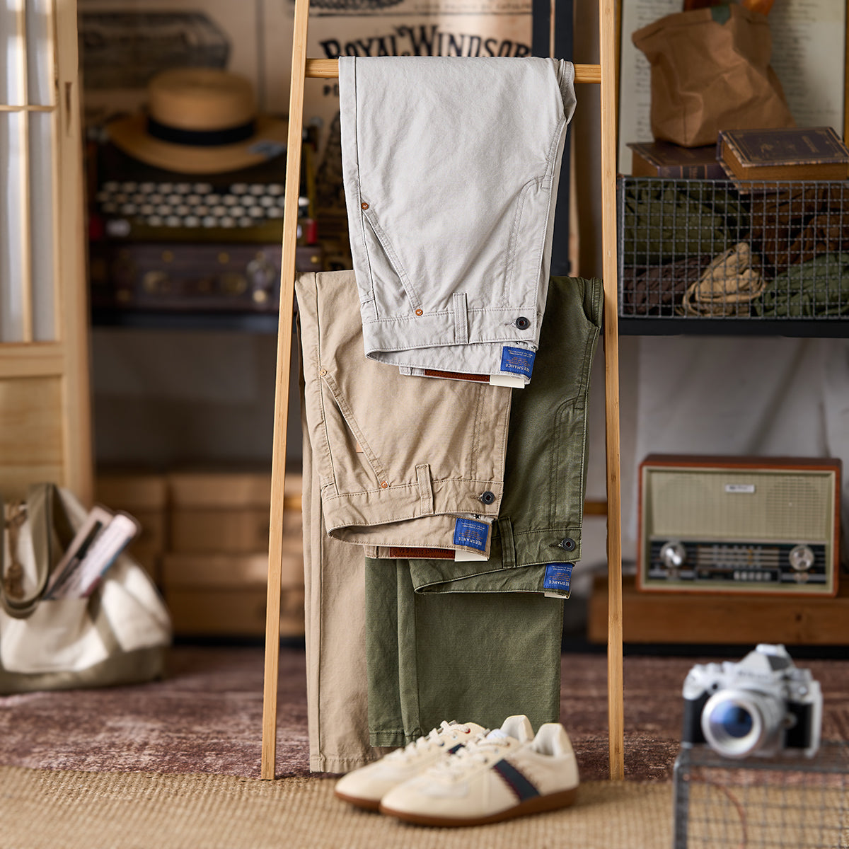 Business&Casual 三色展開ストレートコットンチノパン – Karakubuy
