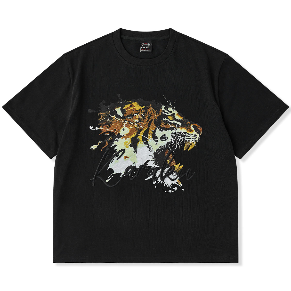 KARAKU×田中ラオウ「金虎」プリント＆刺繍入りコットンTee – Karakubuy