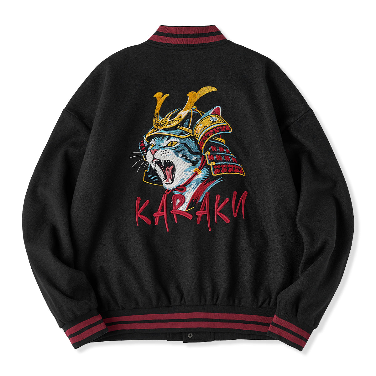 KaraKu猫刺繍 スタジャン 烈吼ノ幕府将軍猫」刺繍＆karaku刺繍入りスタジャン – Karakubuy