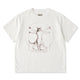 「ウィトルウィウス的にゃん体図」スケッチ風線画コットンTee