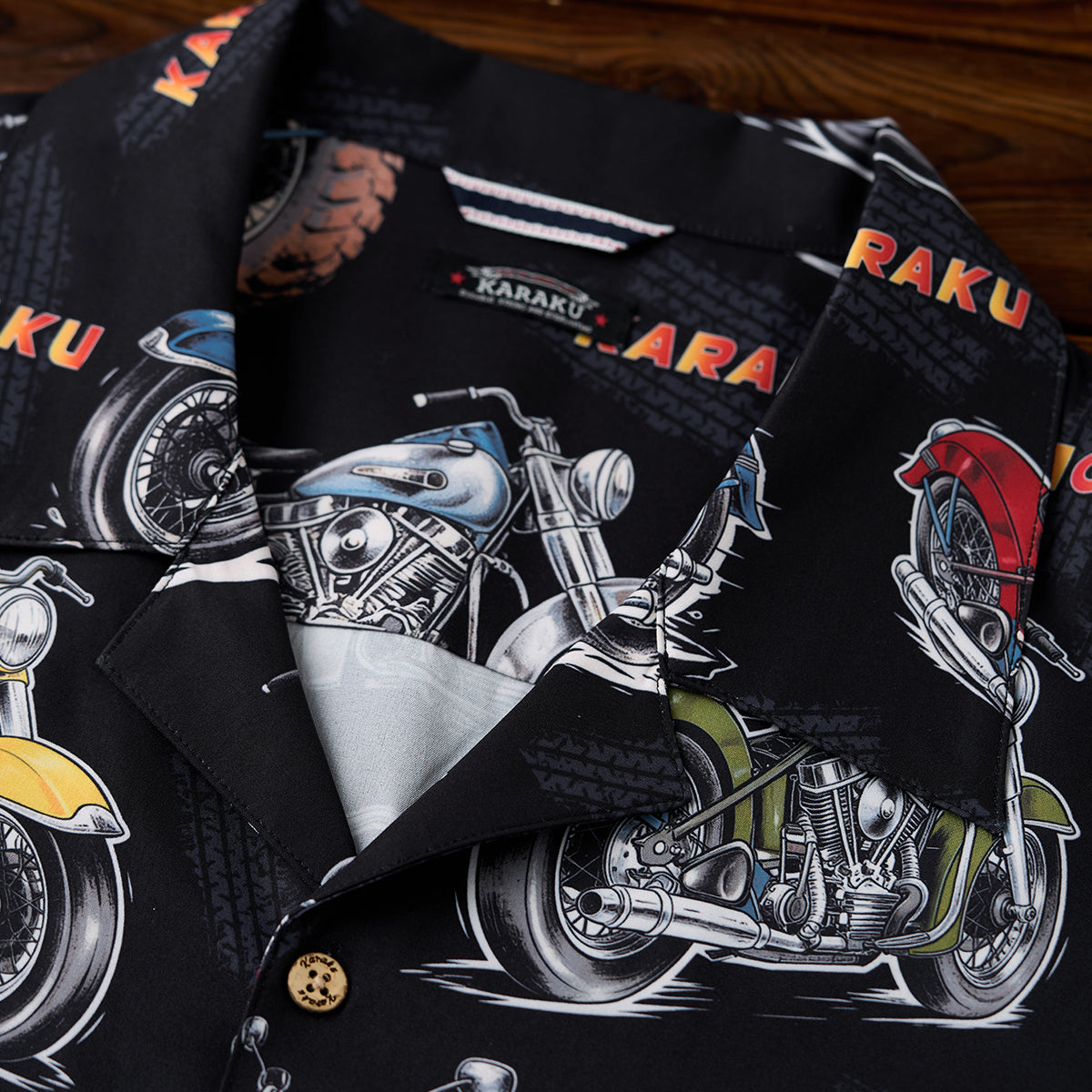モーターサイクルカルチャー総柄アロハシャツ – Karakubuy
