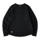 Vガゼット入り　ワッフルラグランスリーブロングTシャツ
