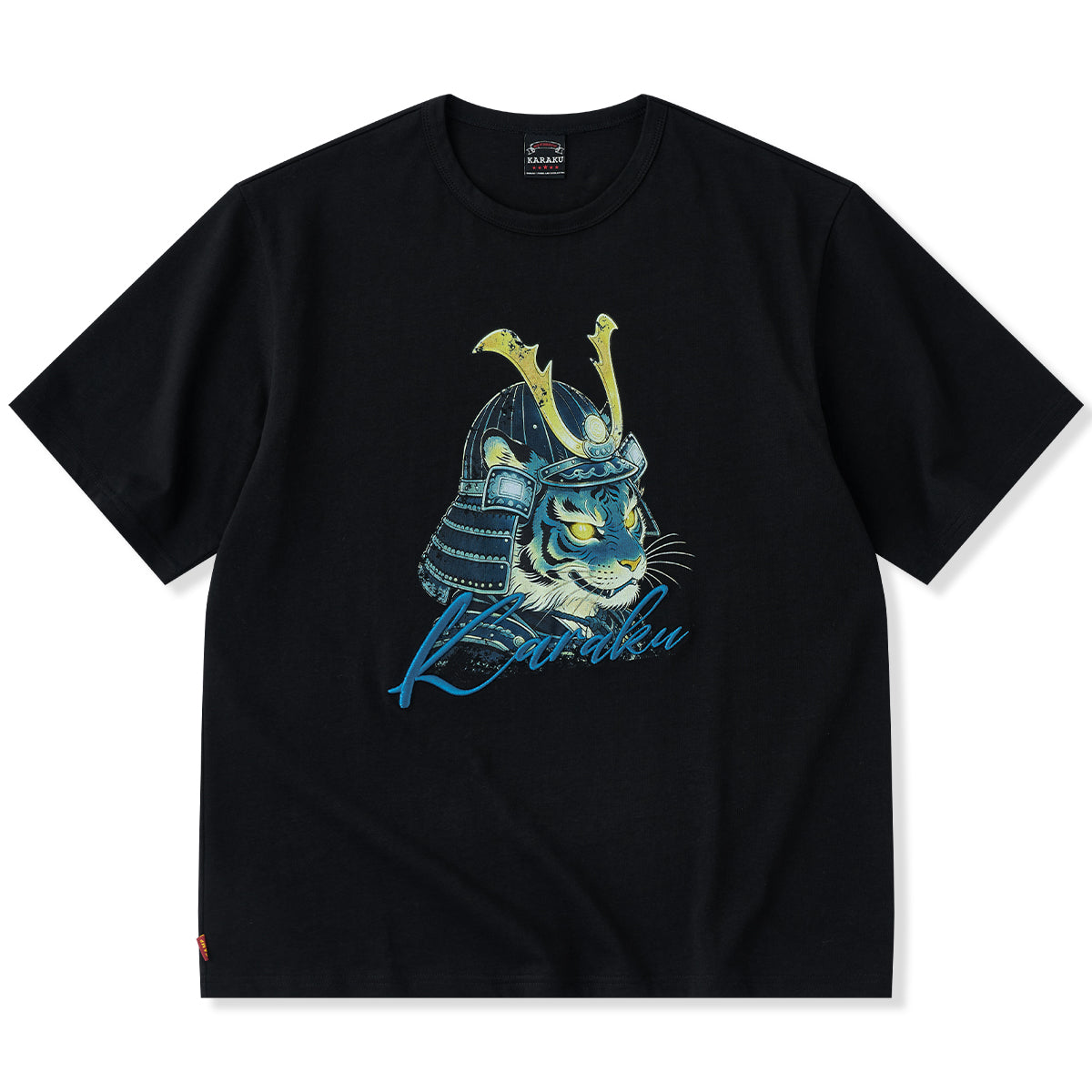 kurotarking　Tシャツ 光る目をした武将虎」プリント＆刺繍入りコットンTee – Karakubuy