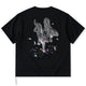 Karaku×川又聡「雪豹・足元に咲く色彩」プリント＆Karaku刺繡入りコットンTee