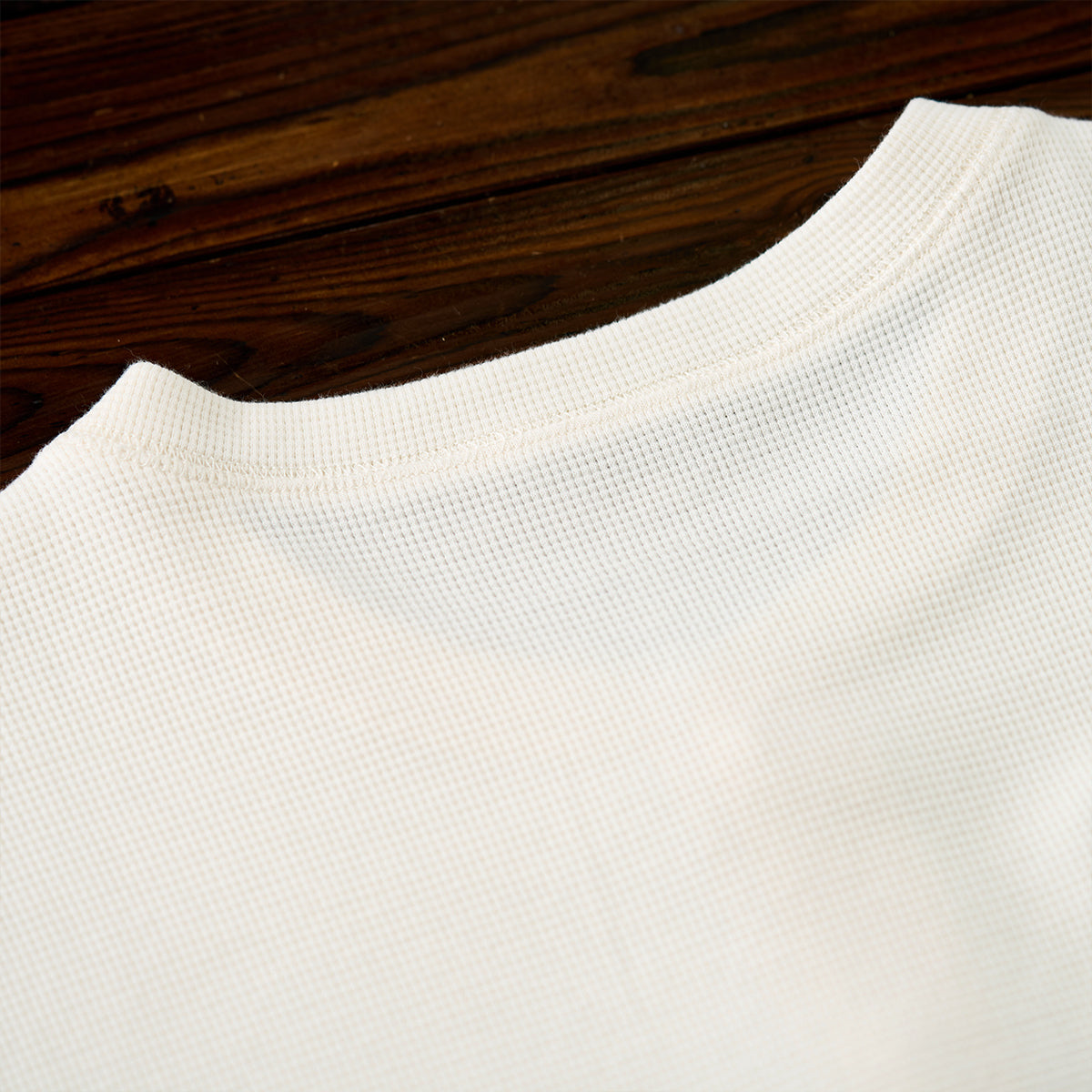 ターコイズ風3ボタン付き ワッフルヘンリーネックロンT – Karakubuy