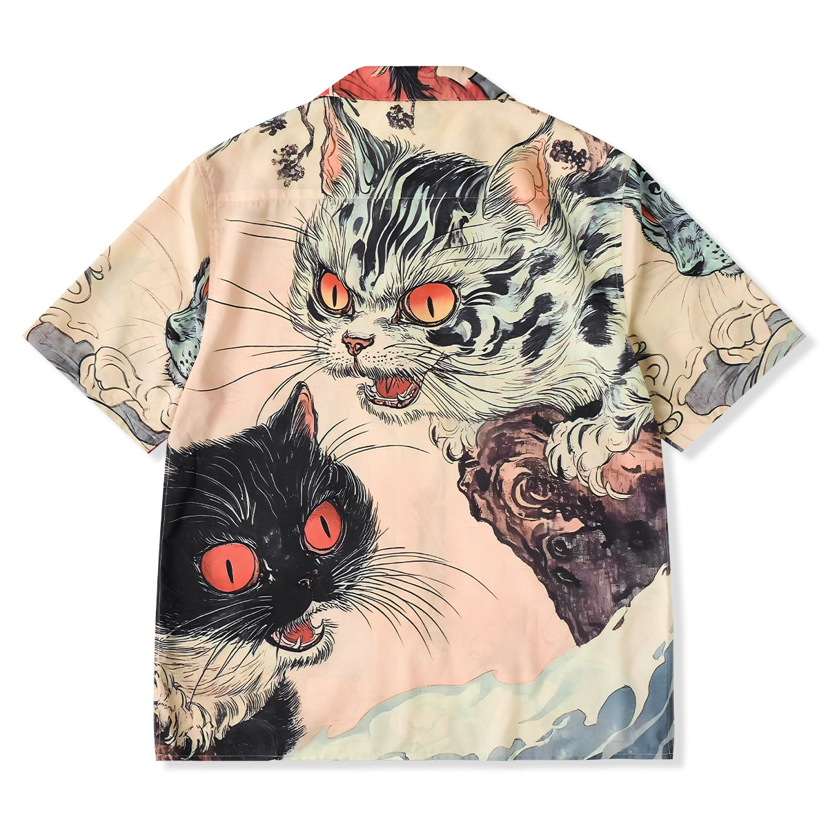 怪談・化け猫騒動」前後アシンメトリー浮世絵開襟シャツ – Karakubuy