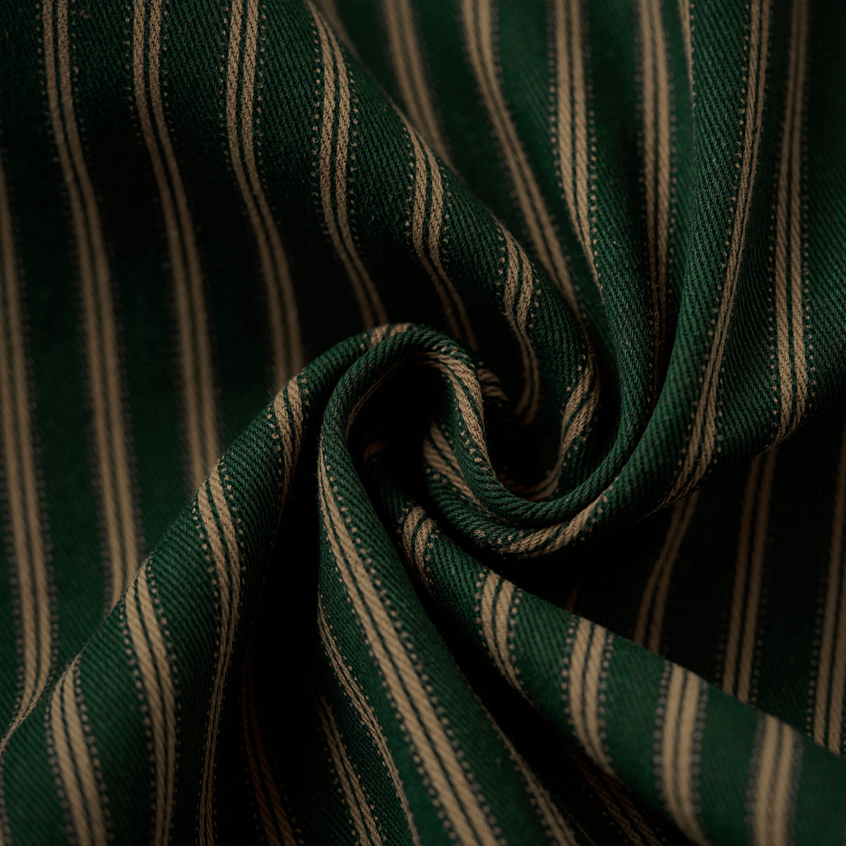 STAY TRUE」刺繍ワッペン コーデュロイ切替裏フリースストライプシャツ